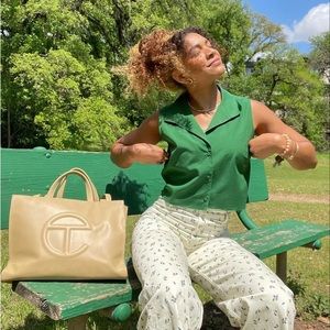 Telfar Medium Cream Shopping Bag